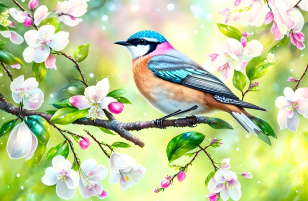 ATC printemps Blossom-spring-tree-bird