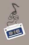 Audiocassette, muziek, schets