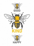 Bee Happy Motivational Poster