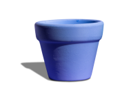 Blue flowerpot, png