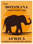 Botswana Afrika cestovní plakát
