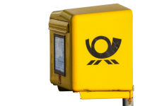 Yellow mailbox, png