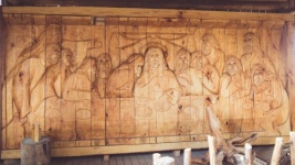Carved last supper
