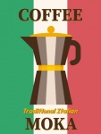 Kaffeekanne italienisches Poster