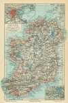 Dublin, Irlandia - antyczna mapa