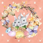 Easter Bunny Egg Wreath