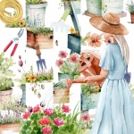 Woman In the Garden Gardening