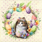 Cat Easter Egg Wreath
