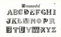 Litere de alfabet de caligrafie
