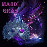Mardi Gras-masker en veren