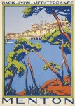 Poster di viaggio a Mentone