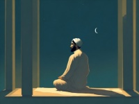 Muslimischer Mann betet