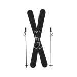 Skis and Poles Clipart