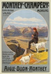 Poster di viaggio vintage in Svizzera