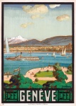 Poster di viaggio vintage in Svizzera