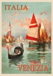 Cartaz de viagem de Veneza, Itália