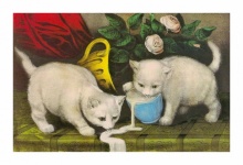 Gatinho de gato de arte vintage