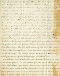 Carta vintage manuscrita manchada