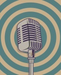Vintage mikrofon retro cirklar