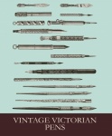 Vintage viktoriánus tollak, ceruzák