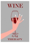 Poster motivațional pentru pahar de vin