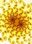 Spirală fractală galbenă