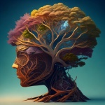 Ilustración del árbol del cerebro