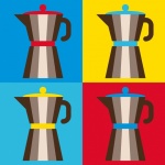 Poster Moka cu cafea italiană