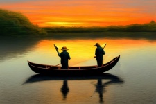 Pesca ao pôr do sol 301