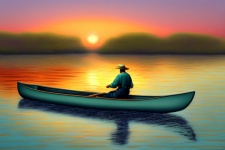 Pesca ao pôr do sol 302