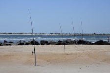 Fishing Poles Lined Up