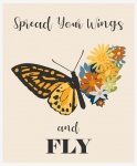 Papillon floral Poster