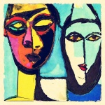 Rostos abstratos de Picasso