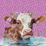 Cow Watercolor Illustration
