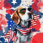 Cão patriótico da América EUA