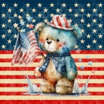 Amerika USA Patriotischer Bär