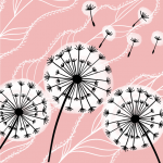 Fluffy dandelion illustration