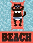 Beach cat poster
