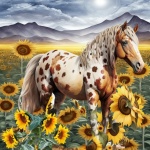 Sunflower Horse Landscape