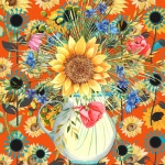 Sunflower Flower Vase