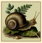 Vintage Snail Art