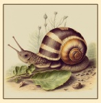 Vintage Snail Art