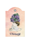 Vintage viktoriánus nő címke