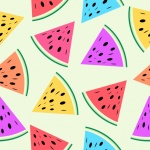 Watermelon Fruit Slices Background