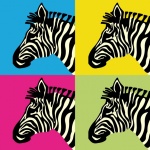 Zebra Pop Art Poster