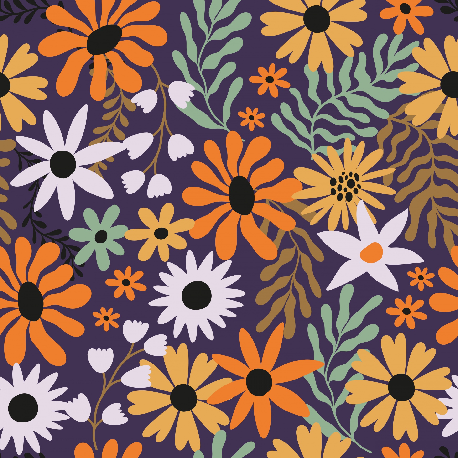 Floral Flowers Pattern Background Free Stock Photo - Public Domain Pictures