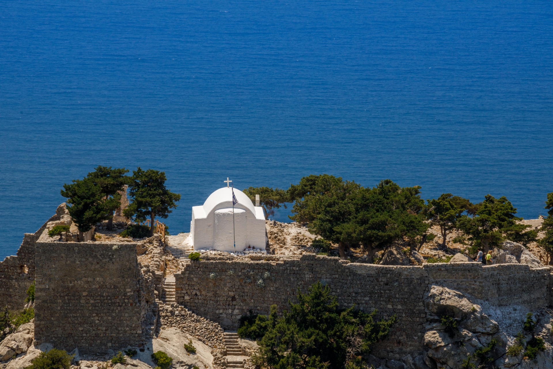 Greek Chapel On The Shore Free Stock Photo - Public Domain Pictures