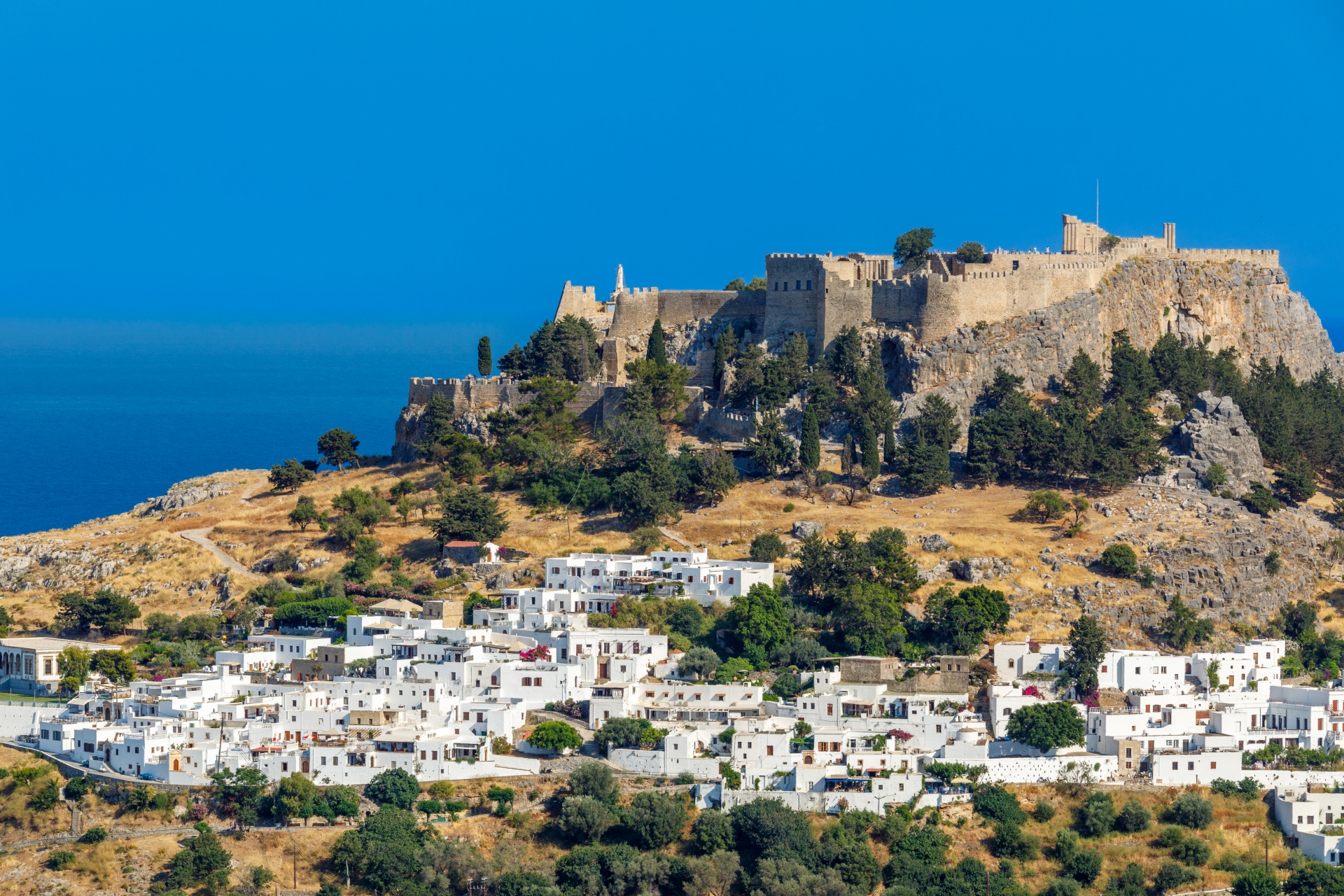 lindos-town-overview-free-stock-photo-public-domain-pictures