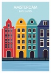 Amsterdam Holland Travel Poster