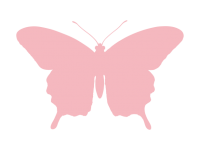 Butterfly Pink Silhouette Clipart